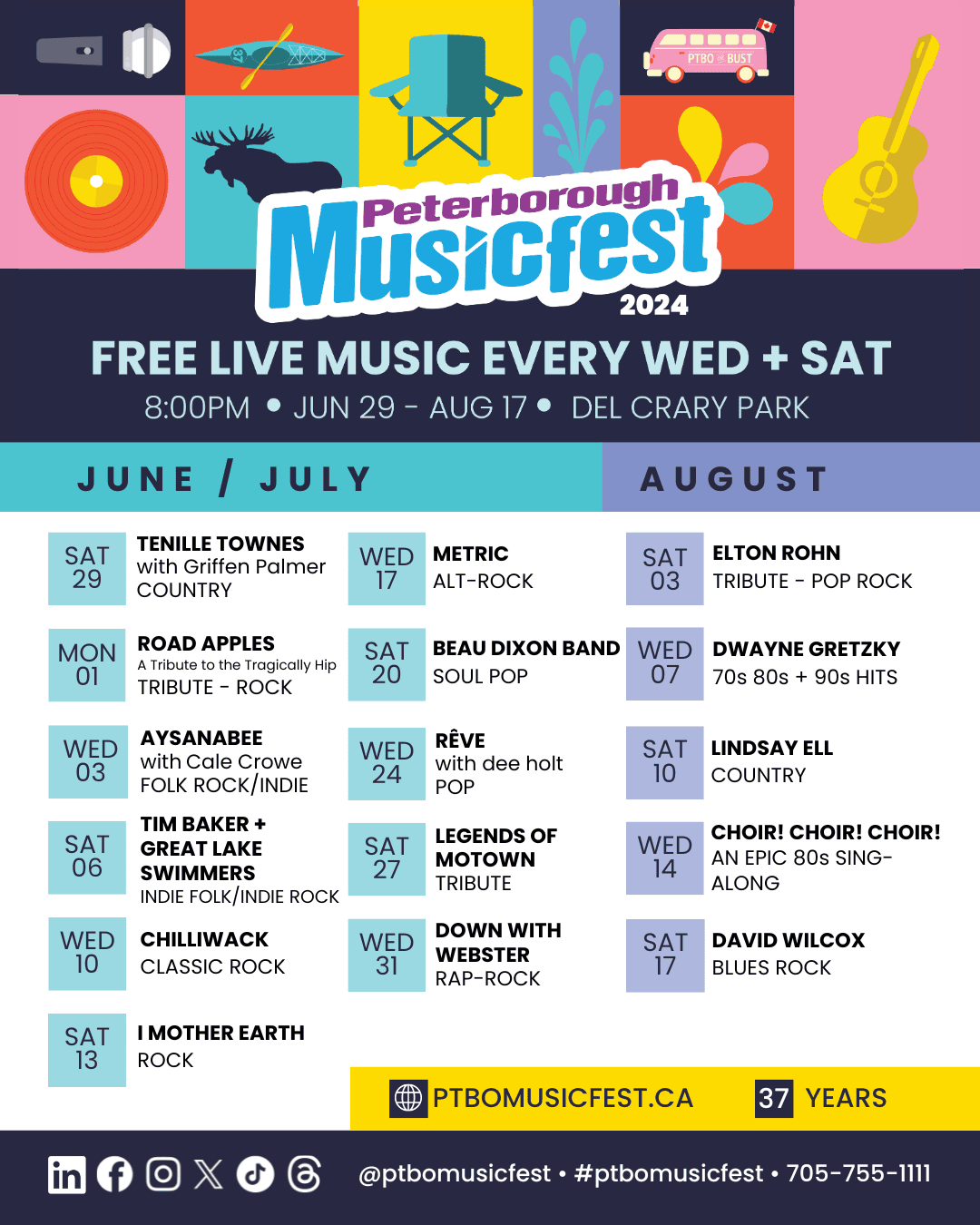 Peterborough Musicfest Season 37 Final Lineup 🥳 - Ptbo Musicfest